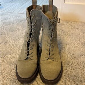 Sam Edelman light green Lace-Up Boots